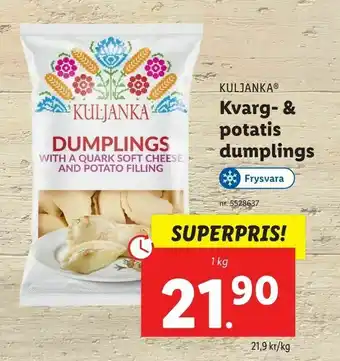 Lidl Kvarg- & potatis dumplings erbjuda