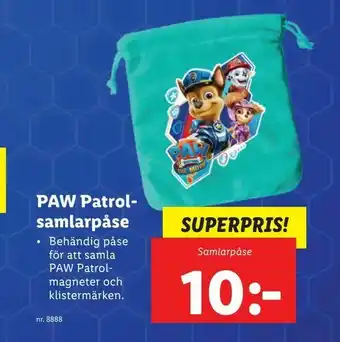 Lidl PAW Patrol samlarpåse erbjuda