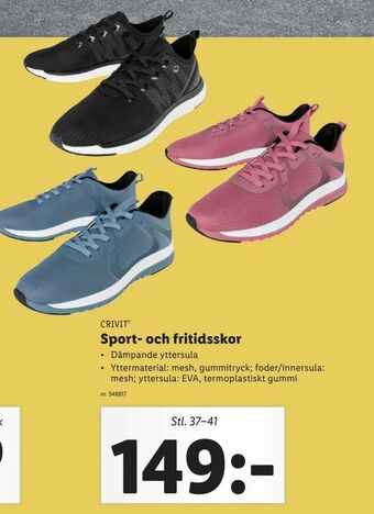 Lidl Sport- och fritidsskor erbjuda