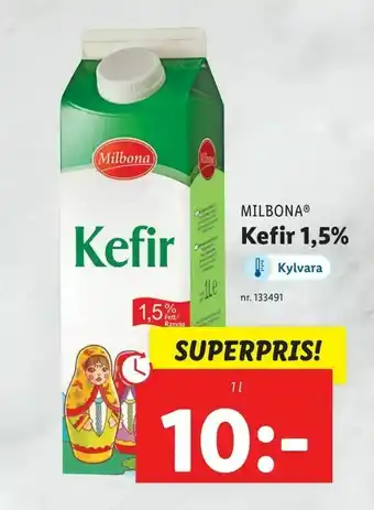 Lidl Kefir 1,5% erbjuda