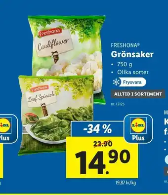 Lidl Grönsaker erbjuda