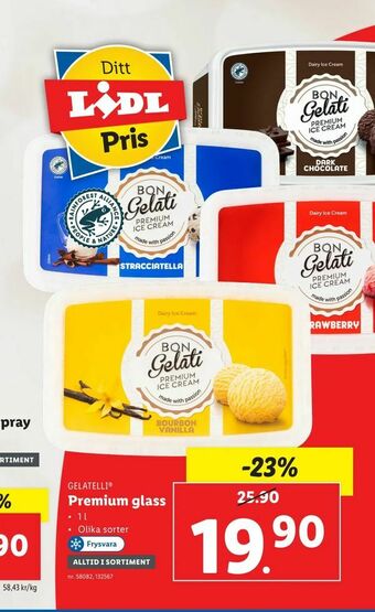 Lidl Premium glass erbjuda