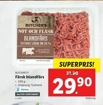 Lidl Färsk blandfärs erbjuda