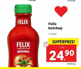 Lidl Felix. ketchup erbjuda