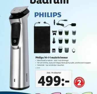 Lidl Philips 14-i-1 multritrimmer erbjuda