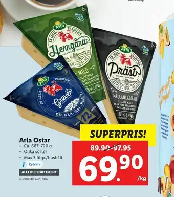 Lidl Arla Ostar erbjuda