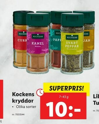 Lidl Kockens kryddor erbjuda