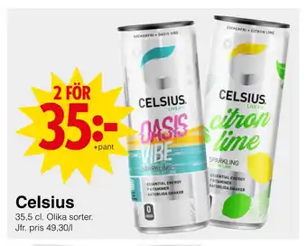 Matöppet Celsius erbjuda