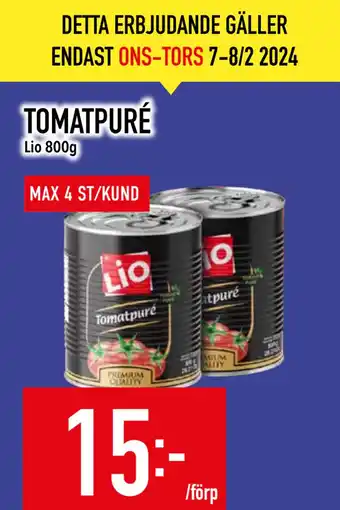Matdax TOMATPURÉ erbjuda