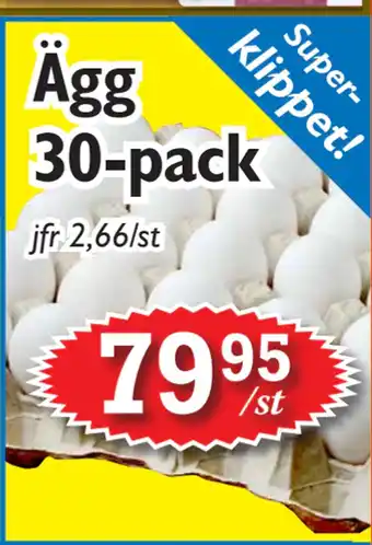 T-jarlen Ägg 30-pack erbjuda
