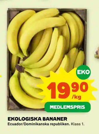 Stora Coop EKOLOGISKA BANANER erbjuda