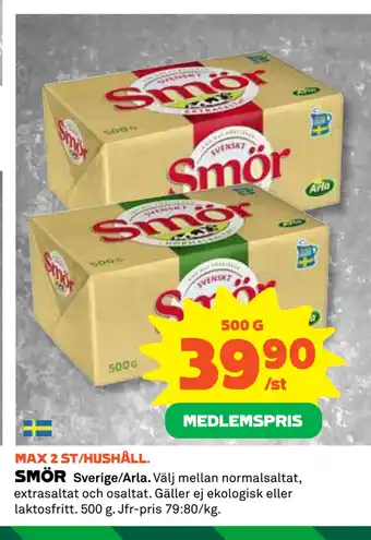 Coop Konsum SMÖR erbjuda