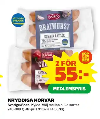 Stora Coop KRYDDIGA KORVAR erbjuda