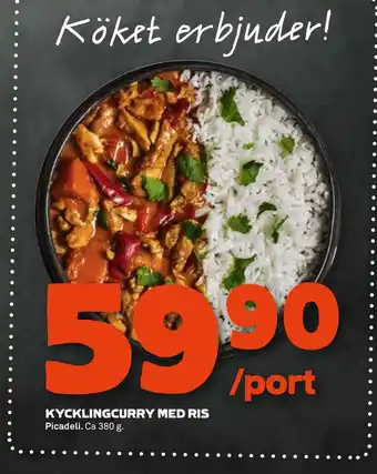 Stora Coop KYCKLINGCURRY MED RIS erbjuda