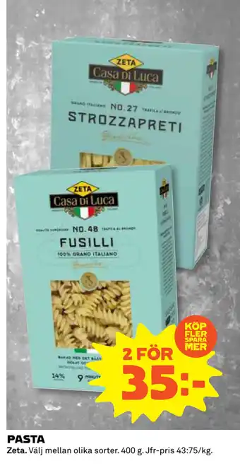 Coop Konsum PASTA erbjuda