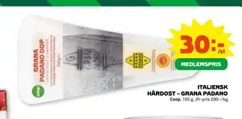 Stora Coop ITALIENSK HÅRDOST – GRANA PADANO erbjuda