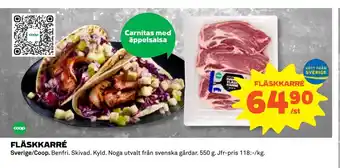 Coop Konsum FLÄSKKARRÉ erbjuda