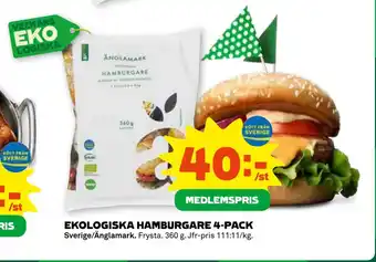 Stora Coop EKOLOGISKA HAMBURGARE 4-PACK erbjuda