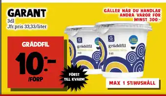 MatArket gräddfil erbjuda