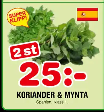 Nya Pulsen KORIANDER & MYNTA erbjuda