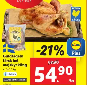Lidl Guldfågeln färsk hel majskyckling erbjuda