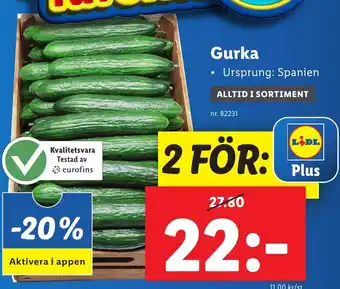 Lidl Gurka erbjuda