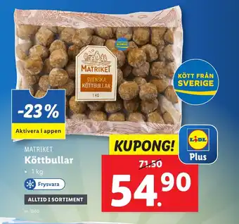 Lidl Köttbullar erbjuda