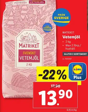 Lidl Vetemjöl erbjuda