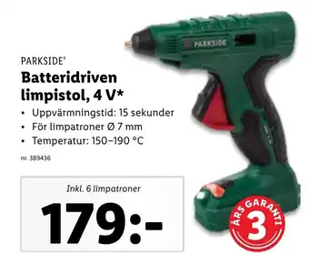 Lidl Batteridriven limpistol, 4 V* erbjuda
