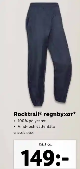 Lidl Rocktrail regnbyxor* erbjuda