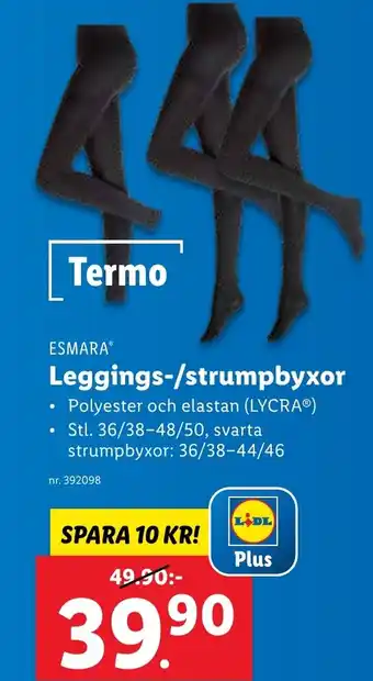 Lidl Leggings-/strumpbyxor erbjuda