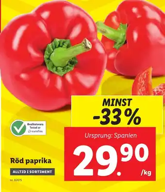 Lidl Röd paprika erbjuda