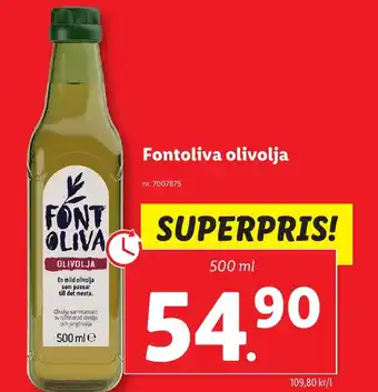 Lidl Fontoliva olivolja erbjuda