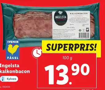 Lidl Ingelsta kalkonbacon erbjuda