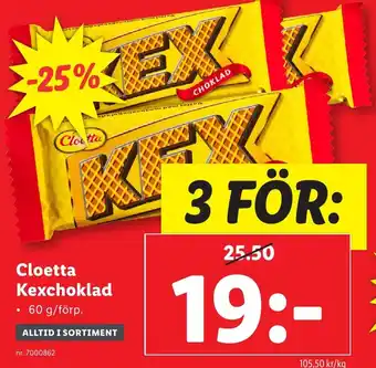 Lidl Cloetta Kexchoklad erbjuda
