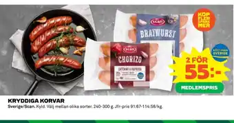 Coop Scan bratwurst erbjuda