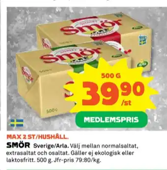 Coop Svenskt smör erbjuda
