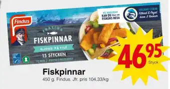 Matöppet Findus fiskpinnar erbjuda