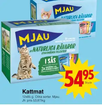 Matöppet Mjau kattmat erbjuda