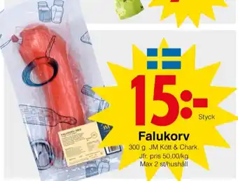 Matöppet Jm chark falukorv erbjuda