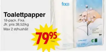 Matöppet Fixa toalettpapper erbjuda