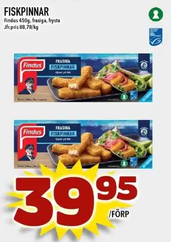 Matdax Findus fiskpinnar erbjuda