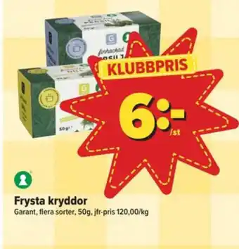 Östenssons Garant kryddörter erbjuda