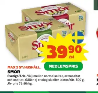 Stora Coop Svenskt smör erbjuda