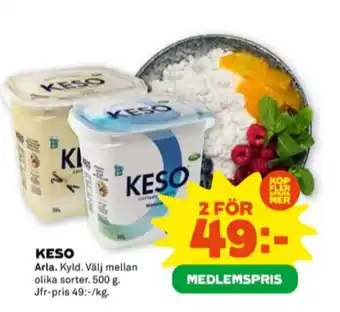 Stora Coop Keso cottage cheese erbjuda