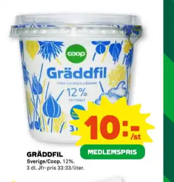 Stora Coop Coop gräddfil erbjuda