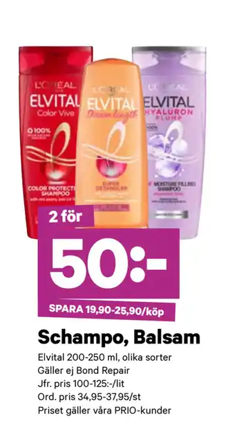 minmatbutik Schampo, Balsam erbjuda