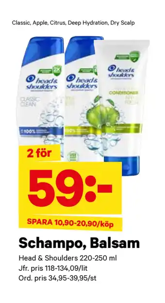 minmatbutik Schampo, Balsam erbjuda