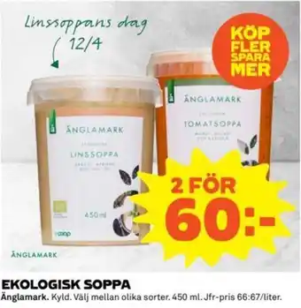 Coop Ekologisk Soppa erbjuda