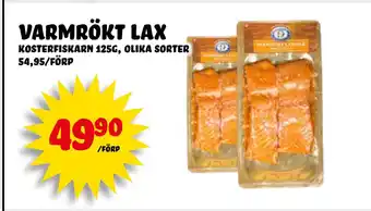 Nelins varmrökt lax erbjuda